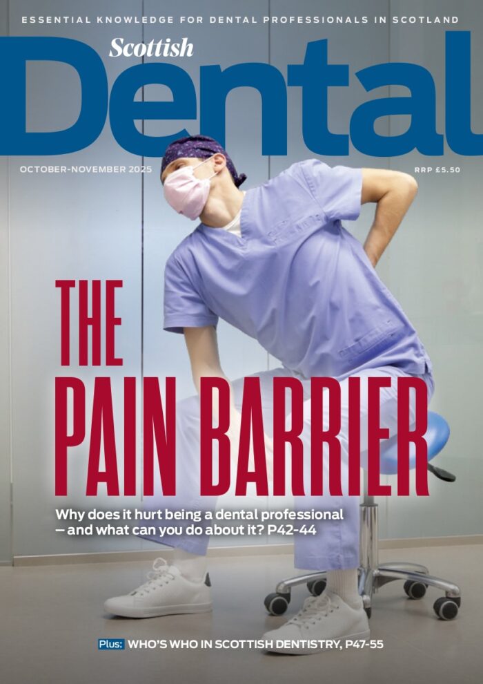 'The Pain Barrier' the October 2025 cover of the magazine looks at why it hurts to be a dental professional.