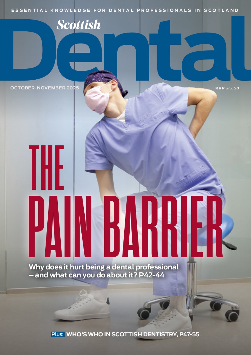'The Pain Barrier' the October 2025 cover of the magazine looks at why it hurts to be a dental professional.