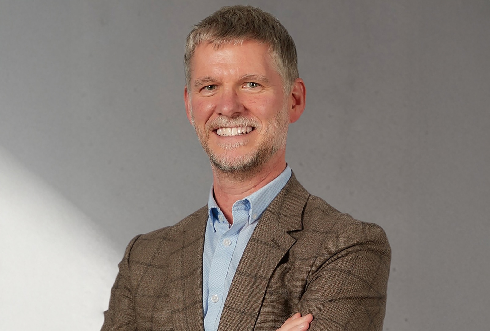 A portrait of Dean Hallows