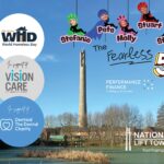 A poster for the 'Fearless Five' abseil for charity.