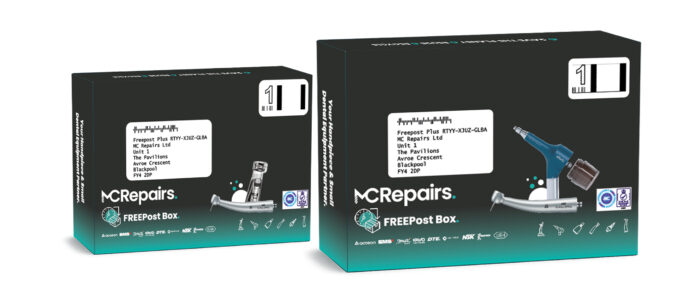 The MC Repairs FREEPost boxes.