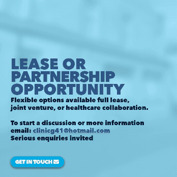 Advert: Lease or Partnership opportunity available.