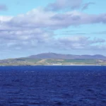 distant view to the south coast of the Shetland Islands